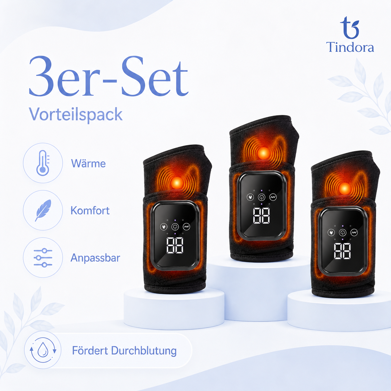Beheizte Handgelenkbandage mit Vibration – 3 Stufen Wärme & Massage