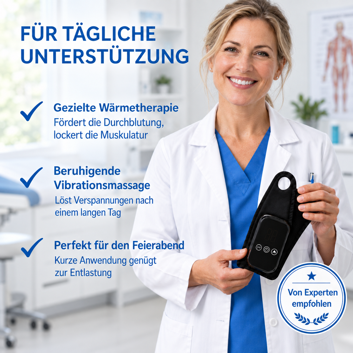 Heatflow Bandage – Handgelenkbandage mit Wärme & Vibration